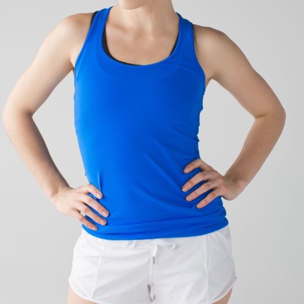 Lululemon Cool Racerback Tank Blue Sz Small